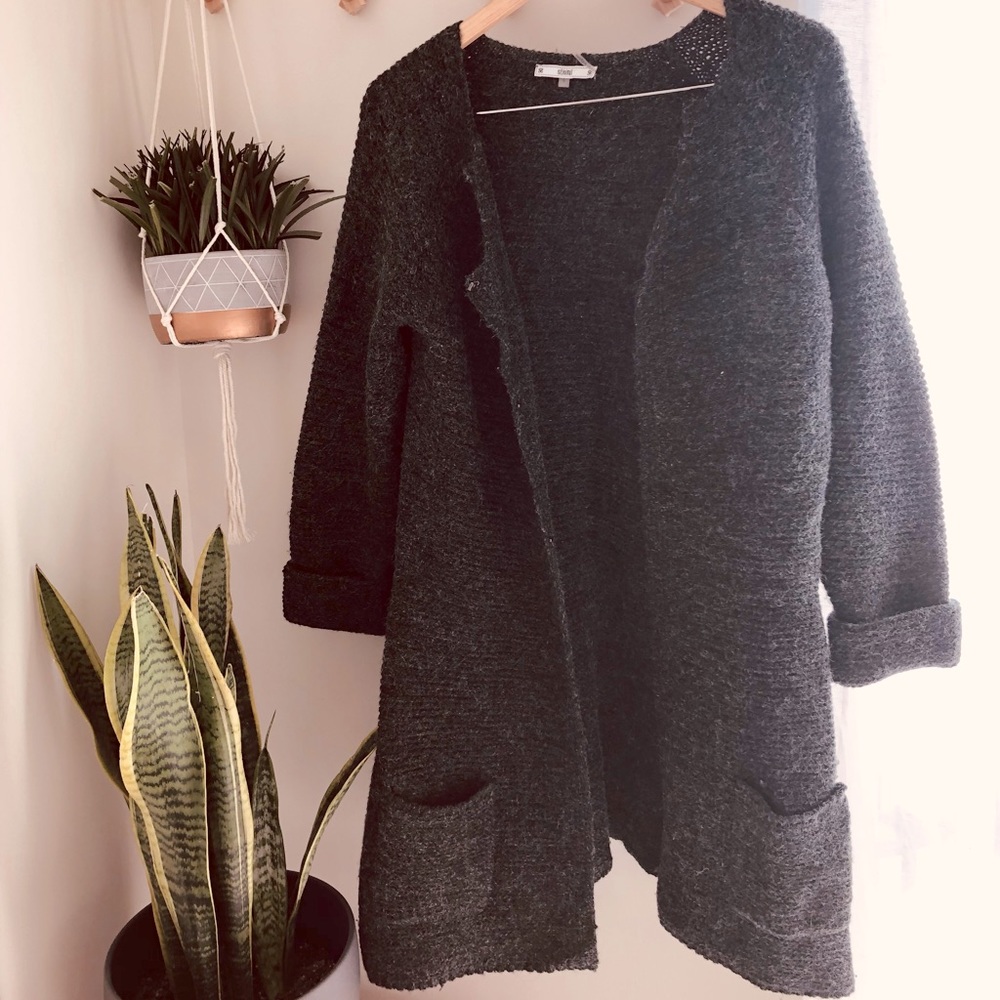 Charcoal grey cardigan!